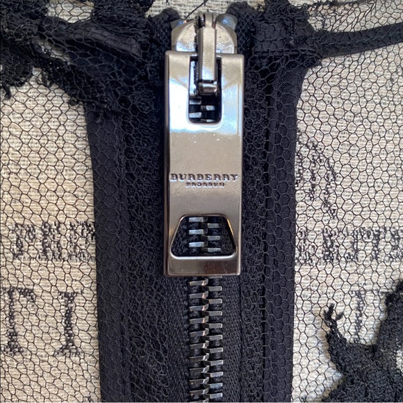 Burberry Prorsum black silk sheer lace scrunched gathered sleeveless midi dress - Picture 10 of 14